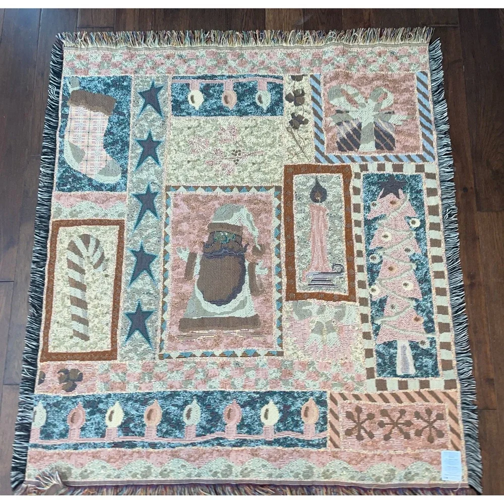Mohawk Rug & Textiles Throw Tapestry Blanket‎ Christmas Made in USA 56